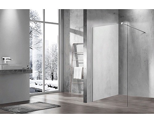 Душевая перегородка Vincea Walk-In 120 VSW-1H120CL профиль Хром стекло прозрачное