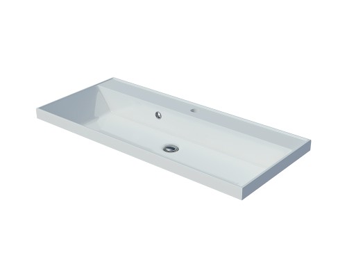 Тумба с раковиной Orange Line 100 Li-100Tuw+RA100 подвесная Белая матовая