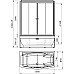 Душевой бокс Radomir Элис 168x85 L 1-04-1-1-0-0940 профиль Белый стекло прозрачное