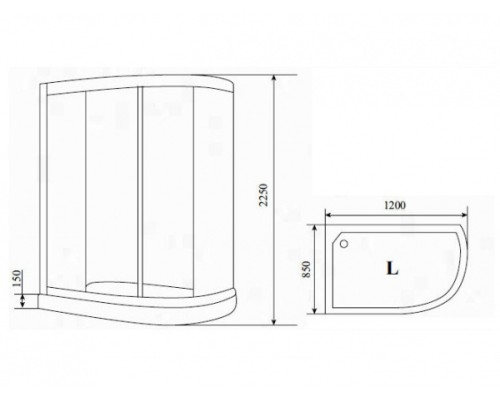 Душевая кабина Timo Comfort 120x85 с гидромассажем