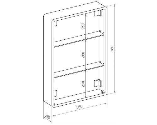 Зеркальный шкаф Sintesi Corso 60 SIN-SPEC-CORSO-60 с подсветкой Белый с сенсорным выключателем