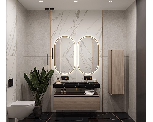 Зеркало Armadi Art Vallessi овальное 110x60см, золото