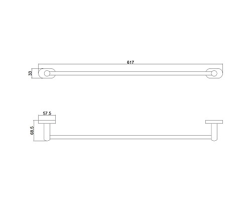 Полотенцедержатель Belz B901 B90101 Черный матовый