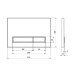 Клавиша смыва Veconi Square Design VFSD-BLG Черная матовая Золото матовое