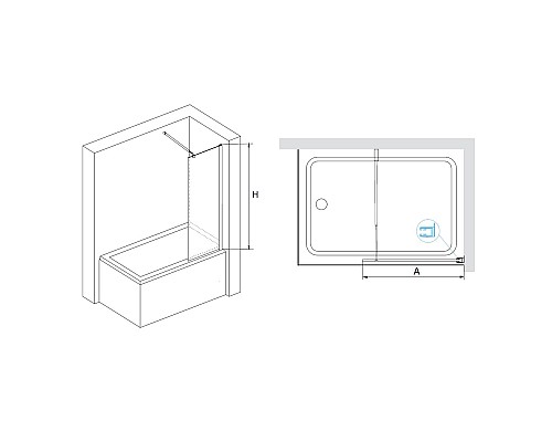 Шторка на ванну RGW Screens SC-052 60x150 35115206-11 профиль Хром стекло прозрачное