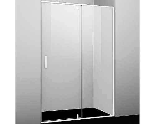 Душевая дверь WasserKRAFT Neime 120 19P05 профиль Белый матовый стекло прозрачное