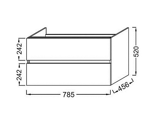Тумба под раковину Jacob Delafon Tolbiac 80 EB2382-E75 подвесная Дуб Давос