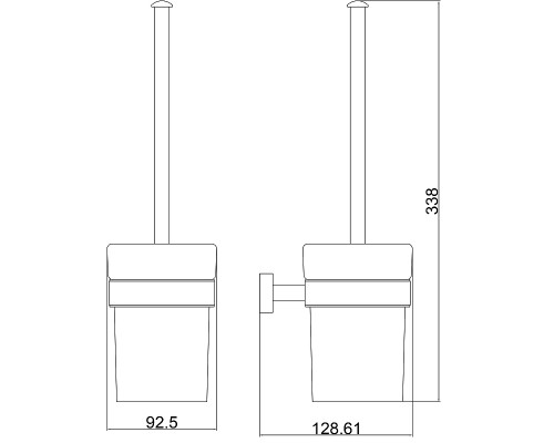 Ершик для унитаза Belz B903 B90310 Черный матовый