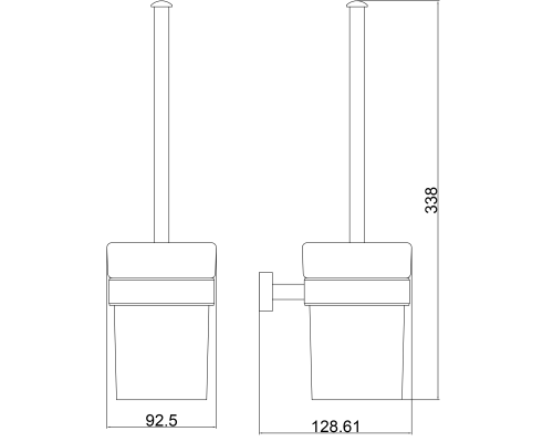 Ершик для унитаза Belz B903 B90310 Черный матовый