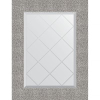 Зеркало Evoform Exclusive-G 74х56 BY 4023 с гравировкой в багетной раме - Чеканка серебряная 90 мм