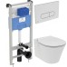 Комплект унитаза с инсталляцией Ideal Standard Connect Air P212101 с сиденьем Микролифт и клавишей смыва