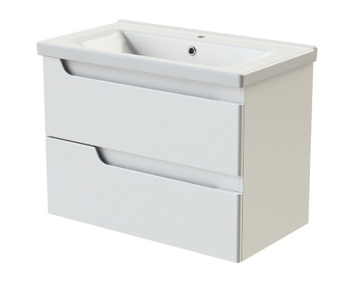 Тумба с раковиной Orange Topline-Milano 100 TP-MR100+RA подвесная Белый глянец