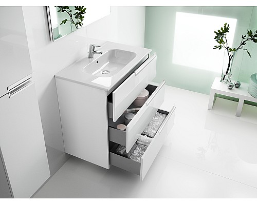 Тумба под раковину Roca Victoria Nord Ice Edition 80 ZRU9302835 Белый глянец