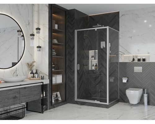 Душевой уголок Ambassador Elysium 80x100 111021102KX-100KX профиль Хром стекло прозрачное