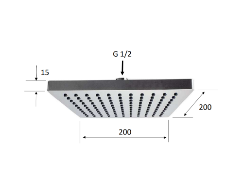 Верхний душ Remer 356SD20X Хром
