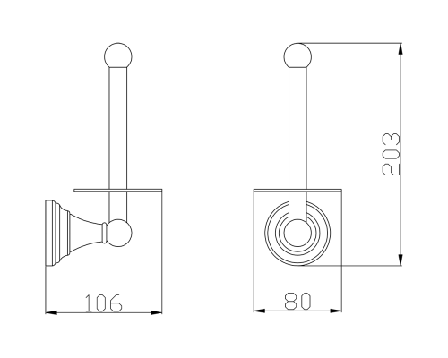 Держатель запасного рулона Rav Slezak Morava MKA0402Z Золото