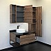 Тумба с раковиной Comforty Порто 75 00-00008926 подвесная Дуб темно-коричневый