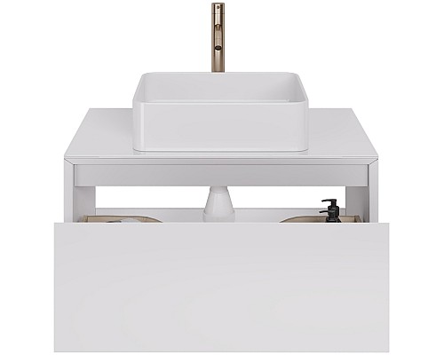 Тумба под раковину Dreja Insight 80 99.9200 подвесная Белый глянец