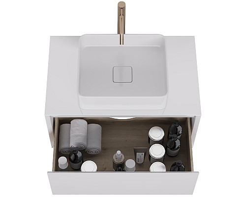 Тумба под раковину Dreja Insight 80 99.9200 подвесная Белый глянец