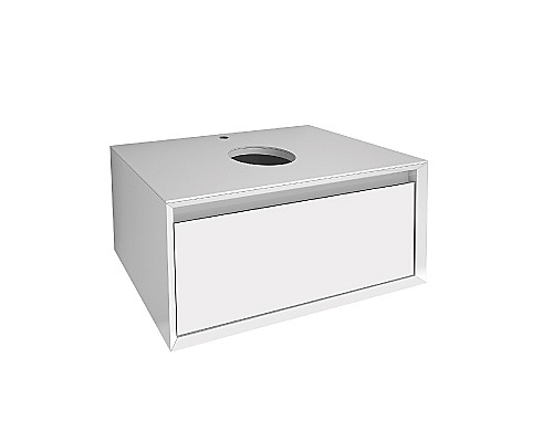Тумба под раковину Dreja Insight 80 99.9200 подвесная Белый глянец