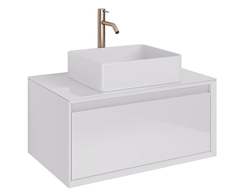 Тумба под раковину Dreja Insight 80 99.9200 подвесная Белый глянец