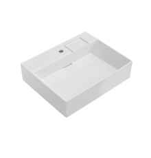 Раковина Kerama Marazzi LOGICA подвесная с одним отверстием 60, белая глянцевая