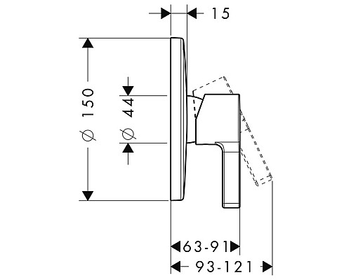 Смеситель для душа Hansgrohe Metris S 31665000