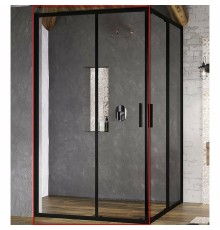 Душевая дверь Ravak Blix Slim BLSRV2K-120 X1XMG0300Z1 Черный матовый Transparent