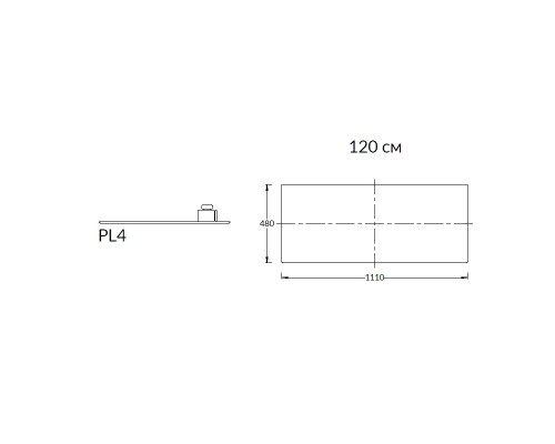 Изделие Kerama Marazzi декоративное Фондамента 120, серое PL4.DL500900R\120