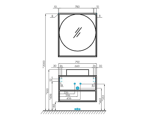 Тумба под раковину Aquaton Лофт Фабрик 80 1A242401LTDY0 подвесная Дуб кантри