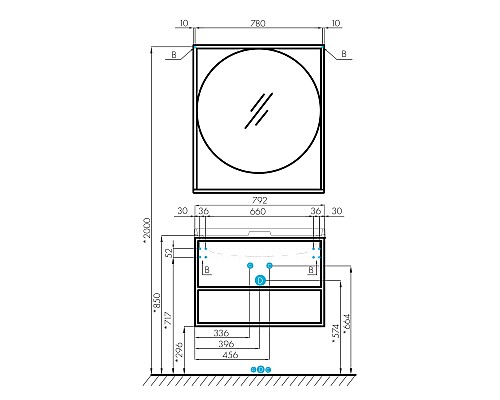 Тумба под раковину Aquaton Лофт Фабрик 80 1A242401LTDY0 подвесная Дуб кантри
