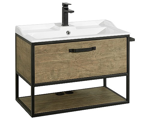 Тумба под раковину Aquaton Лофт Фабрик 80 1A242401LTDY0 подвесная Дуб кантри