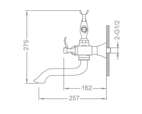 Смеситель для ванны Schein Pure 46301/8027060 Хром