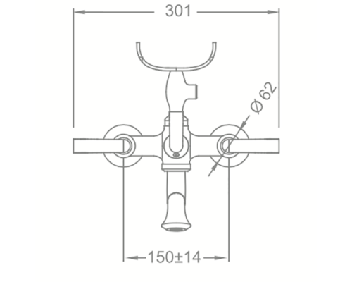 Смеситель для ванны Schein Pure 46301/8027060 Хром