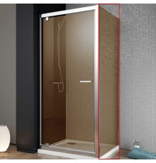Душевая стенка Radaway Twist S 100 профиль Хром стекло коричневое
