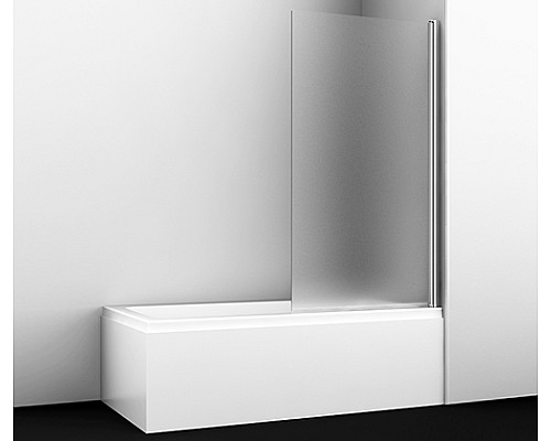 Стеклянная шторка на ванну WasserKRAFT Matt glass 48P01-80RM