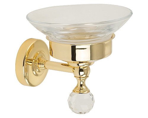 Мыльница Migliore Amerida 16593 Золото с кристаллом Swarovski