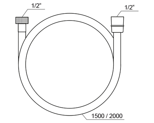 Душевой шланг Ravak SatinFlex X07P568 Черный матовый