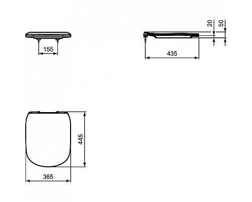 Комплект унитаза с инсталляцией Ideal Standard Tesi T386801 с сиденьем Микролифт