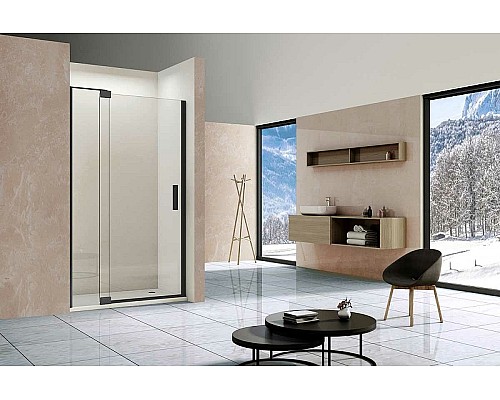 Душевая дверь Vincea Extra 90 VDP-1E8090CLB профиль Черный стекло прозрачное