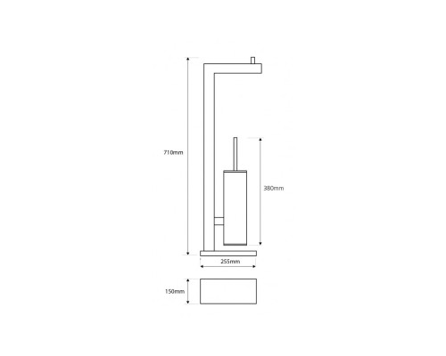 Стойка с держателем туалетной бумаги и ёршик Bemeta 132836012