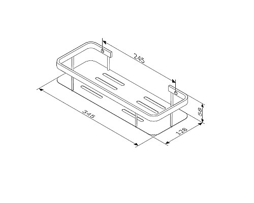 Полка корзина AM.PM Sense L A7453100 Хром