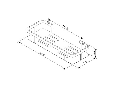 Полка корзина AM.PM Sense L A7453100 Хром