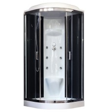 Душевая кабина Royal Bath НК 100x100 с гидромассажем задняя стенка Черная