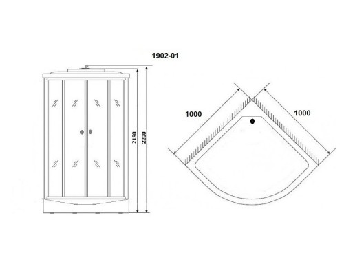 Душевая кабина Niagara Standart + NG-1902-01 100x100