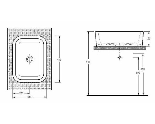Раковина-чаша beWash Ontario 49 35481001 Белый глянец