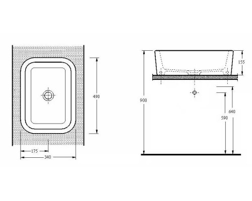 Раковина-чаша beWash Ontario 49 35481001 Белый глянец