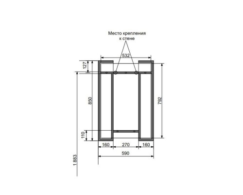 Зеркало Эстет Comfort Loft 60 ФР-00003603 Черное