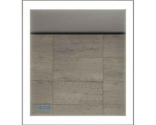 Зеркало Бриклаер Вега 75 4627125414374 с подсветкой с бесконтактным выключателем и часами