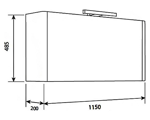 Зеркальный шкаф AM.PM Awe 115 с подсветкой Венге